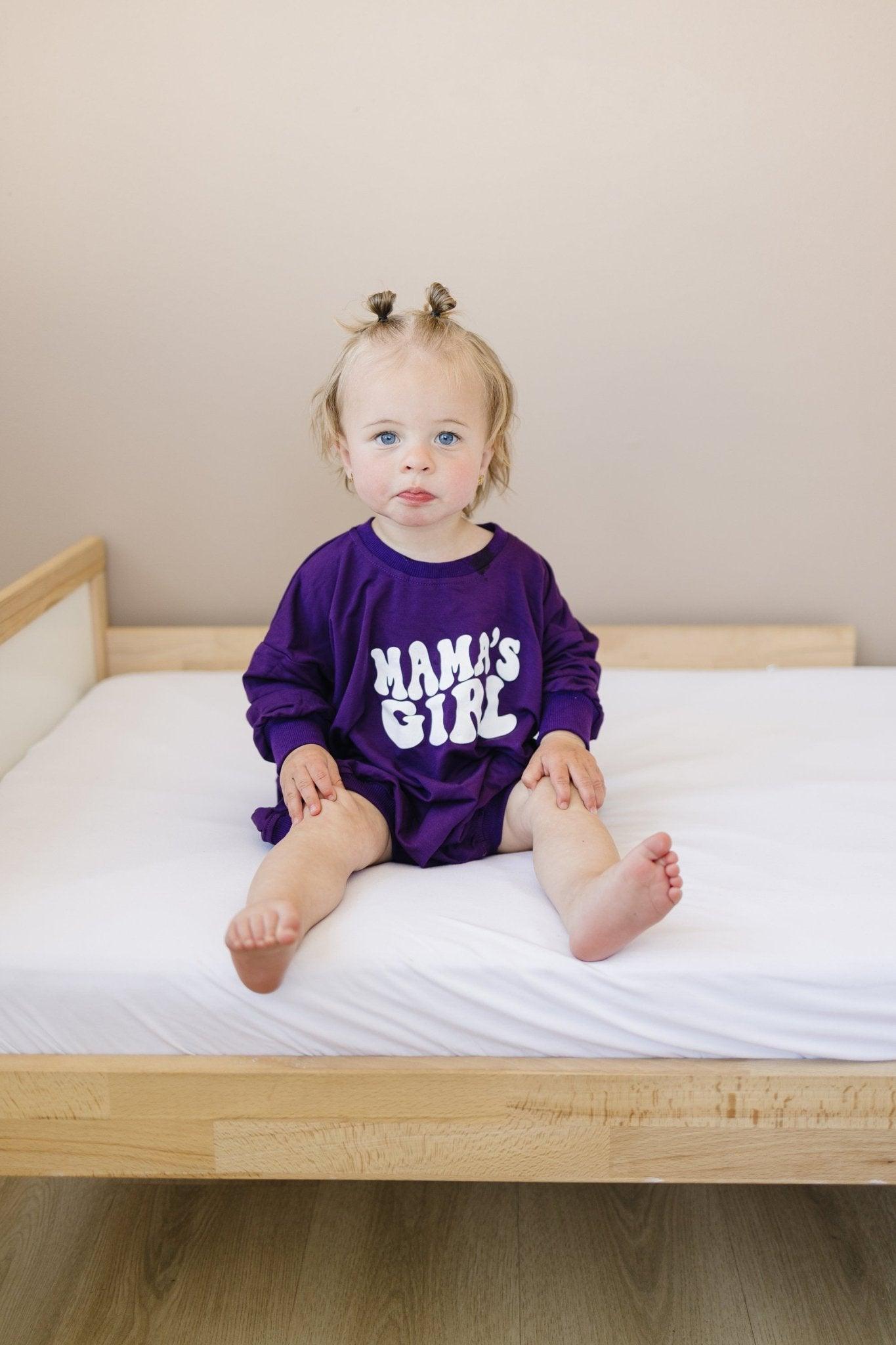 Mama's Girl Bamboo Sweatshirt Romper - Little Joy Co.