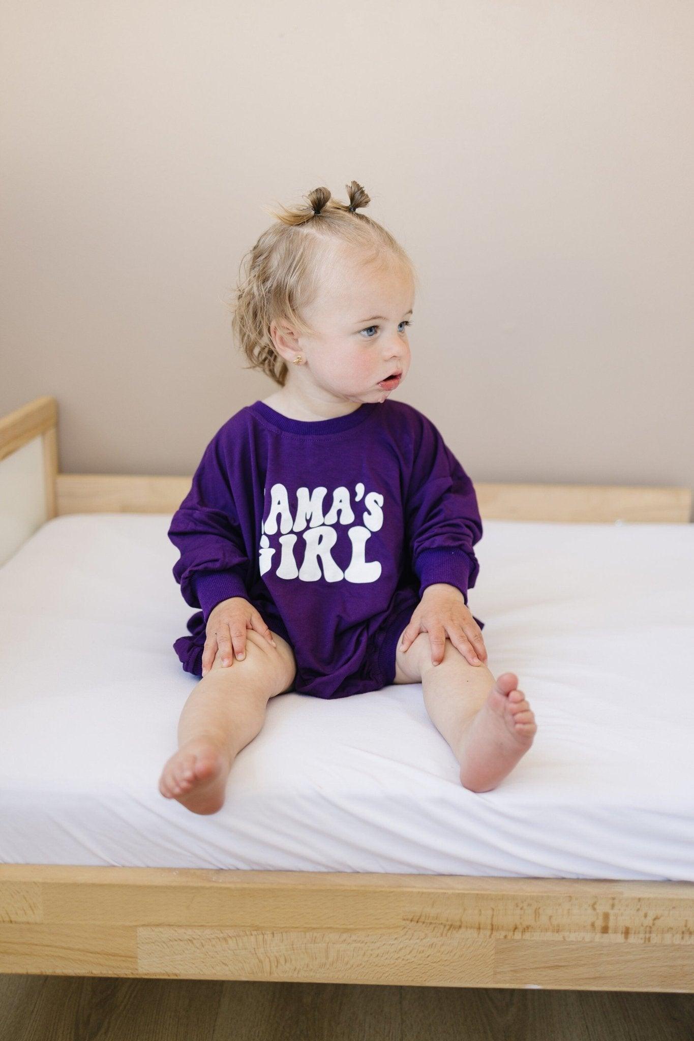 Mama's Girl Bamboo Sweatshirt Romper - Little Joy Co.