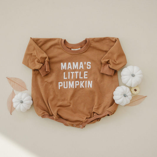 Mama's Little Pumpkin Sweatshirt Romper - Little Joy Co.