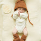 Merino Wool Bonnet & Bootie Set | Cinnamon