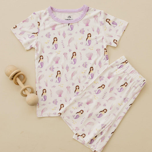 Mia's Mermaids 2pc Bamboo Pajamas *see size notes - Little Joy Co.