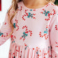 Candy Cane Cutie 3/4 Sleeve Pocket Twirl Dress