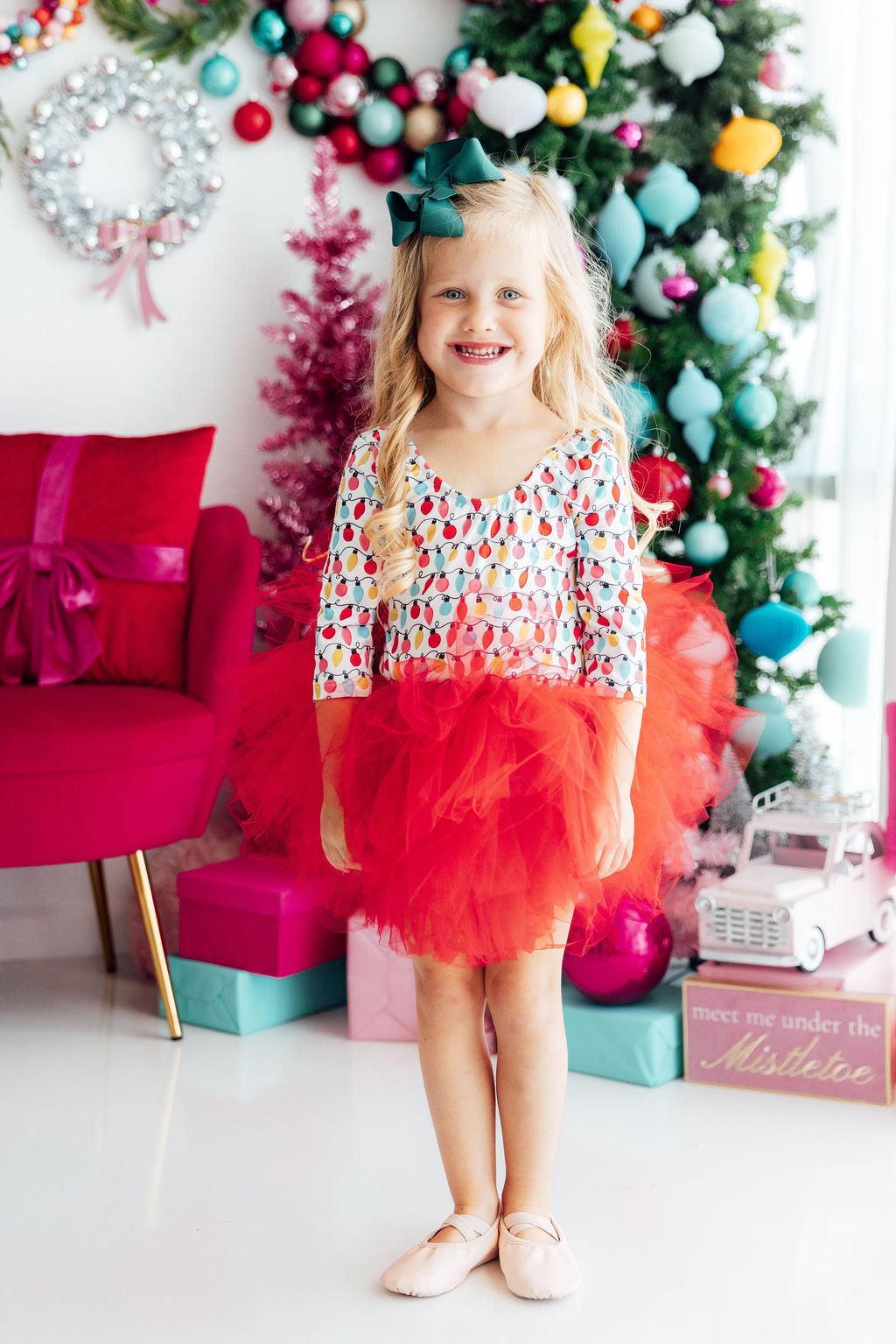 Merry & Bright 3/4 Tutu Leotard