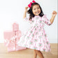Merry Mistletoe 3/4 Sleeve Ruffle Twirl Dress