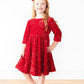 Red Velvet Sequin Dress