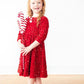Red Velvet Sequin Dress