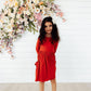 Pumpkin Spice 3/4 Sleeve Pocket Twirl Dress