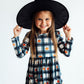 Plaid Pumpkins L/S Pocket Twirl Dress