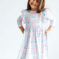 Pumpkin Picnic 3/4 Sleeve Ruffle Twirl Dress