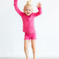 Fuchsia Flash Full-Zip Ruffle Active Jacket