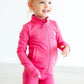 Fuchsia Flash Full-Zip Ruffle Active Jacket
