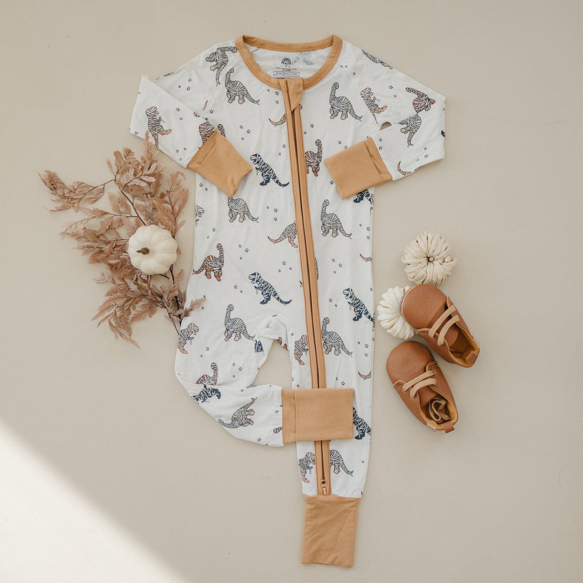 Mummy - Saurus Rex Bamboo Zippy Romper - Little Joy Co.