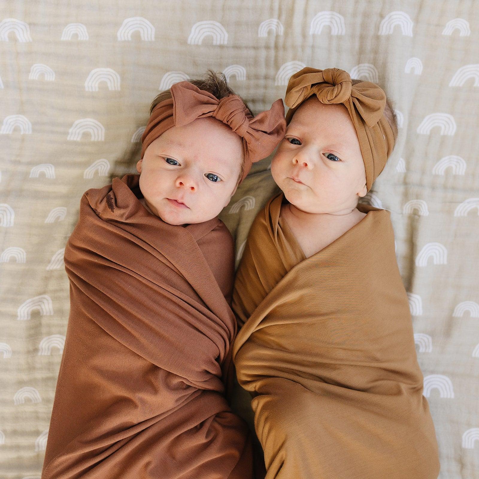 Mustard Bamboo Stretch Swaddle - Little Joy Co.