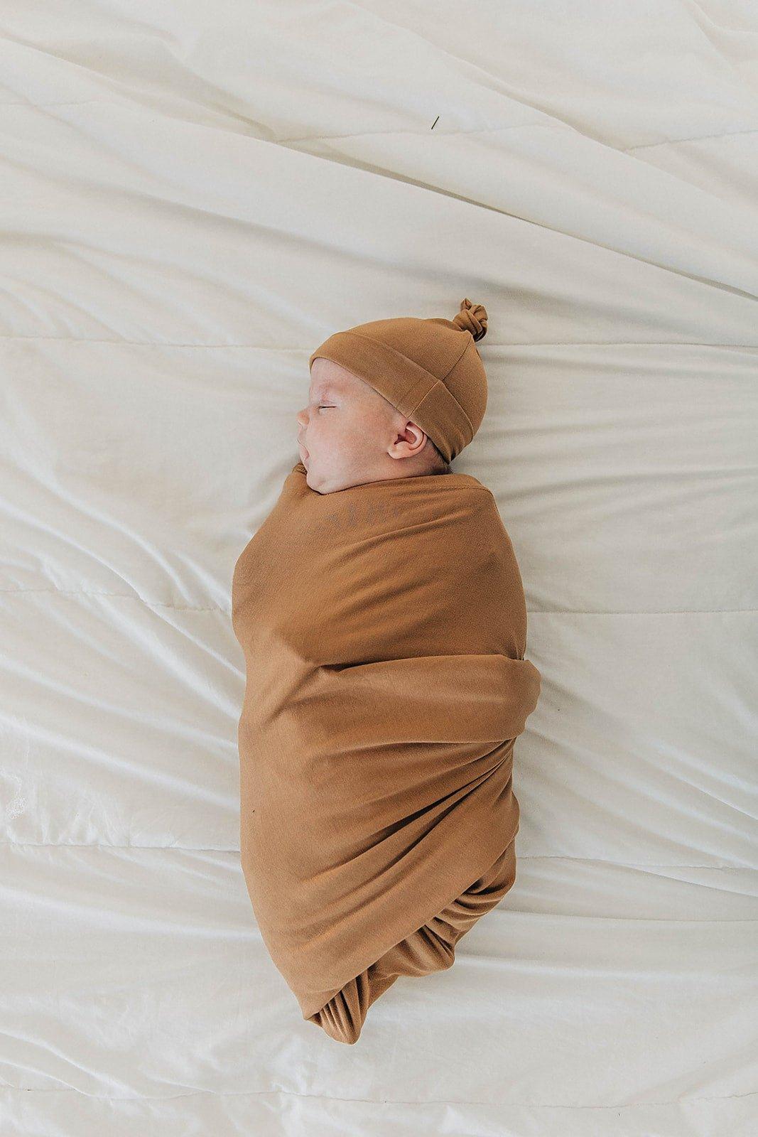 Mustard Bamboo Stretch Swaddle - Little Joy Co.