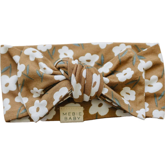 Mustard Floral Bamboo Head Wrap - Little Joy Co.