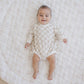 Neutral Checkered Bamboo Bubble Romper - Little Joy Co.