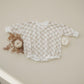 Neutral Checkered Bamboo Bubble Romper - Little Joy Co.