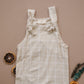 Neutral Plaid Bamboo Knotted Overalls - Little Joy Co.