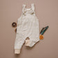 Neutral Plaid Bamboo Knotted Overalls - Little Joy Co.