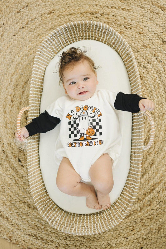 No Diggity Bout to Bag It Up Sweatshirt Romper - Little Joy Co.