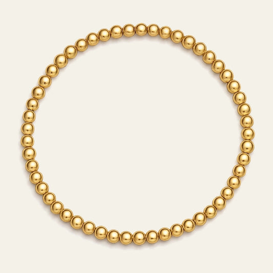 3MM Gold Ball Bracelet