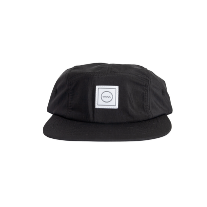 Nylon Five-Panel Hat in Coal