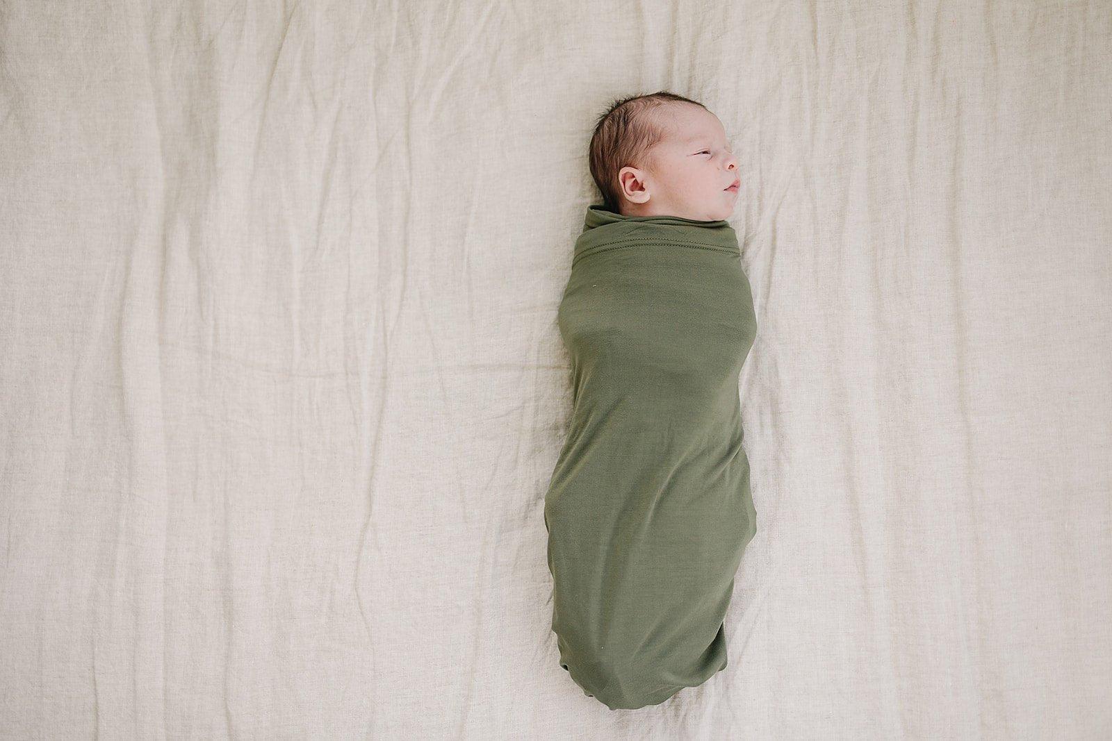 Olive Bamboo Stretch Swaddle - Little Joy Co.