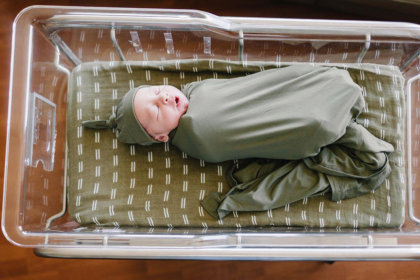 Olive Bamboo Stretch Swaddle - Little Joy Co.