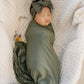 Olive Bamboo Stretch Swaddle - Little Joy Co.