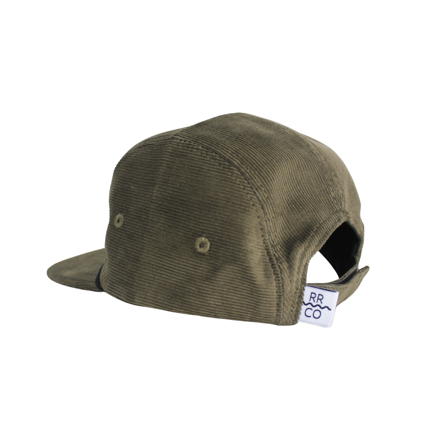 Corduroy Five-Panel Hat in Olive