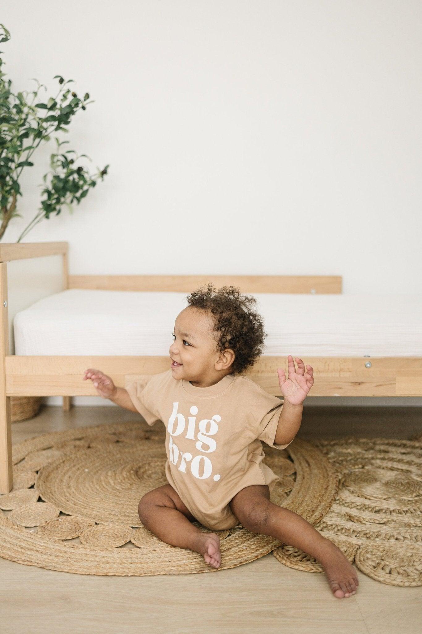 Organic Cotton Big Bro T - Shirt Romper - Little Joy Co.