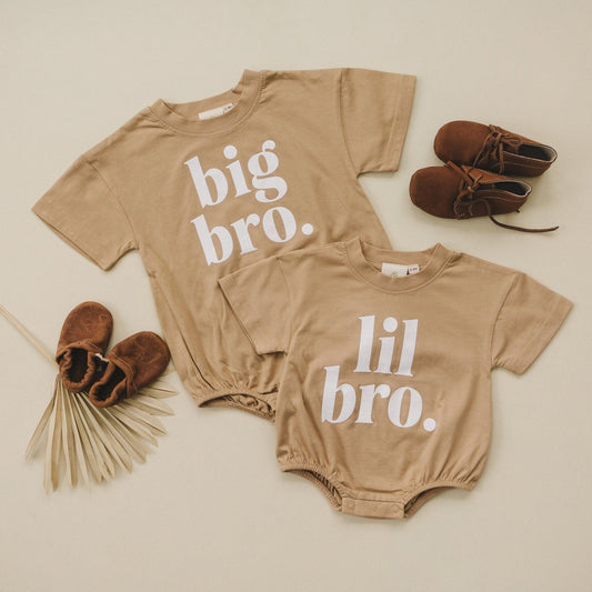 Organic Cotton Big Bro T - Shirt Romper - Little Joy Co.