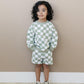 Organic Cotton Checkered Crewneck & Shorts Set - Little Joy Co.