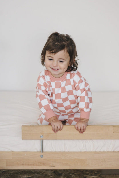 Organic Cotton Checkered Jogger Set - more colors - Little Joy Co.