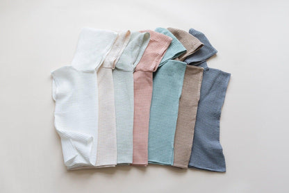 Organic Cotton Kids Waffle Beach Towel Poncho - more colors - Little Joy Co.