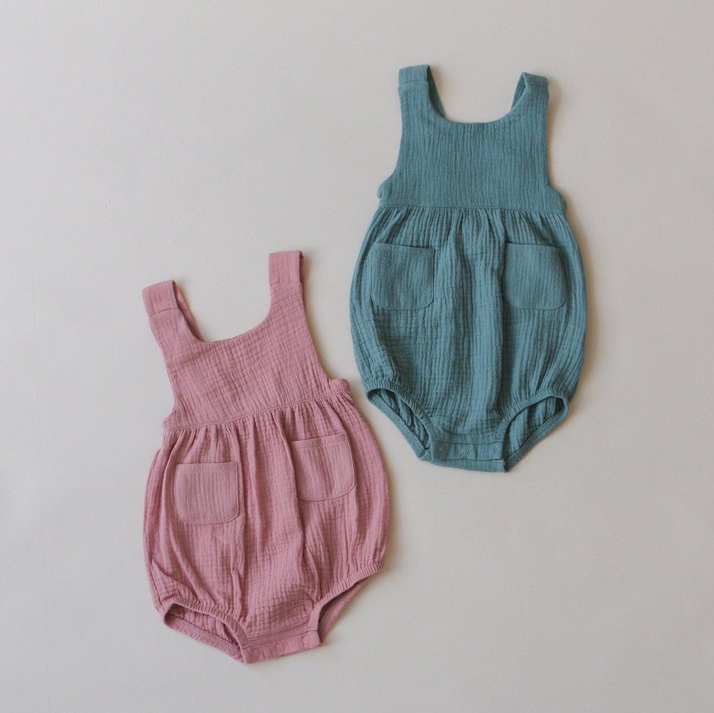Custom Embroidered Easter Organic Cotton Bubble Romper - more colors