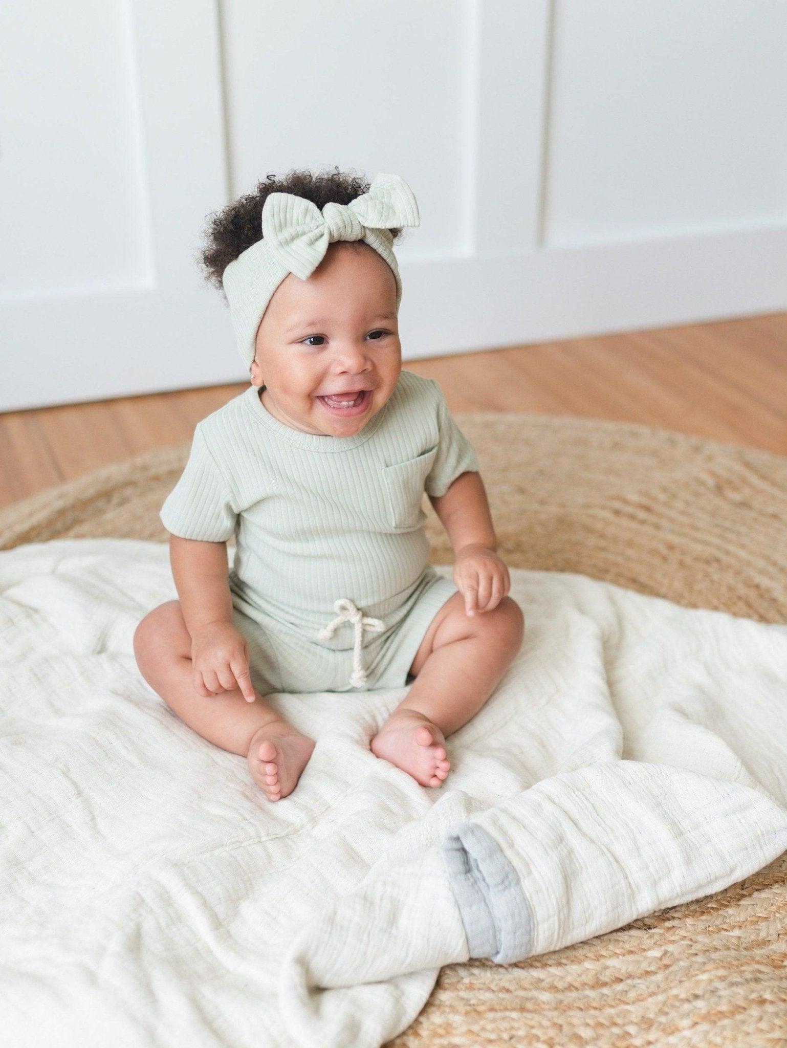 Organic Cotton Ribbed 2pc Outfit - more colors - Little Joy Co.