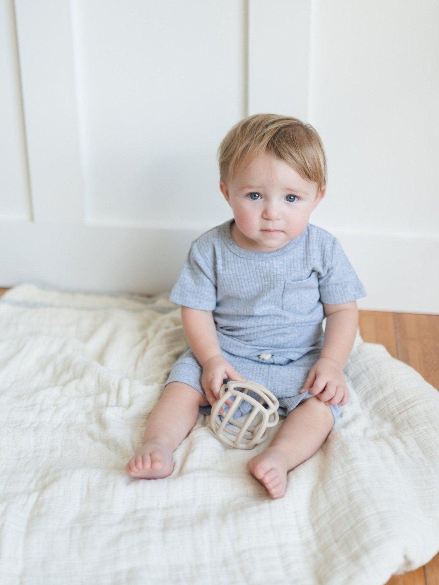 Organic Cotton Ribbed 2pc Outfit - more colors - Little Joy Co.