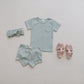 Organic Cotton Ribbed 2pc Outfit - more colors - Little Joy Co.