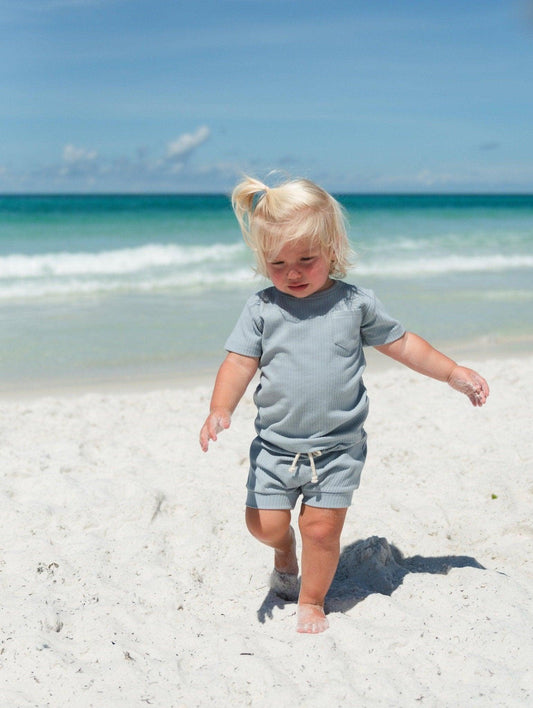 Organic Cotton Ribbed 2pc Outfit - more colors - Little Joy Co.
