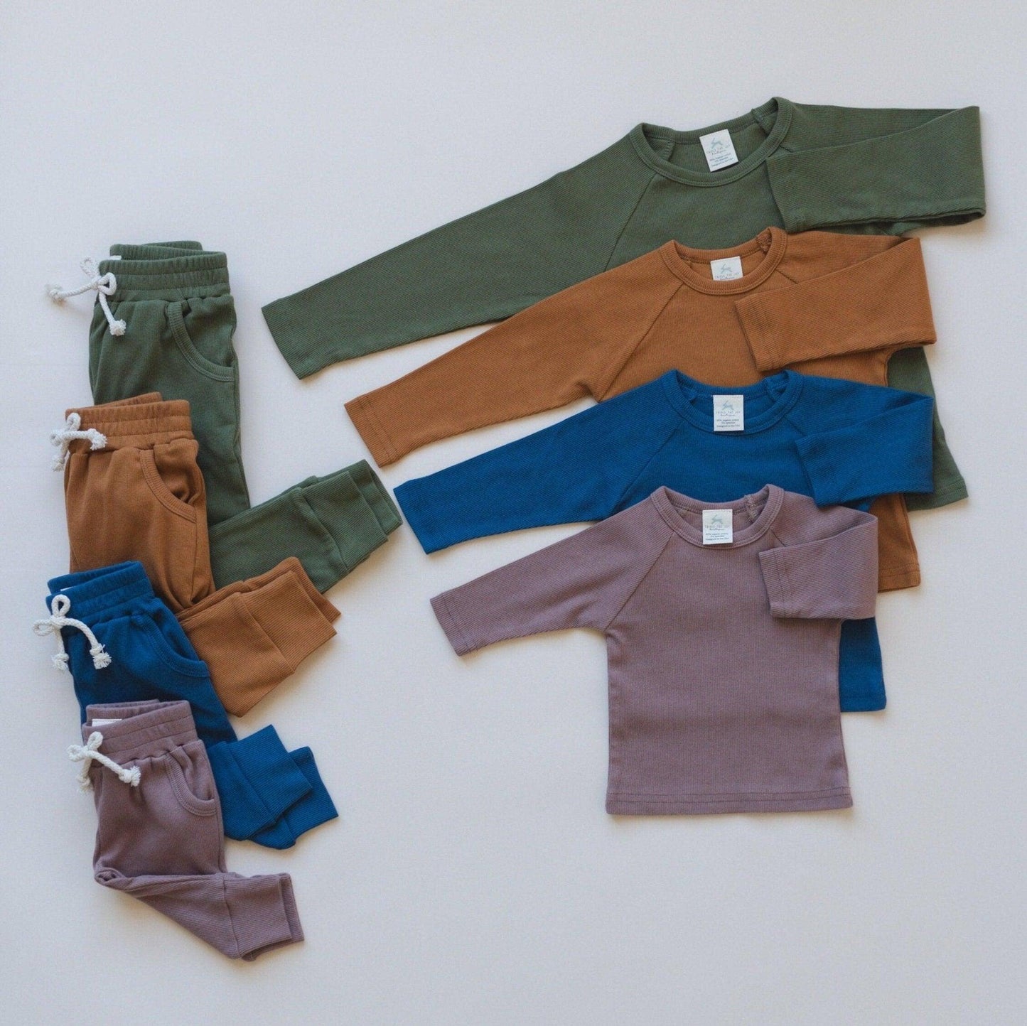 Organic Cotton Ribbed 2pc Set - more colors - Little Joy Co.