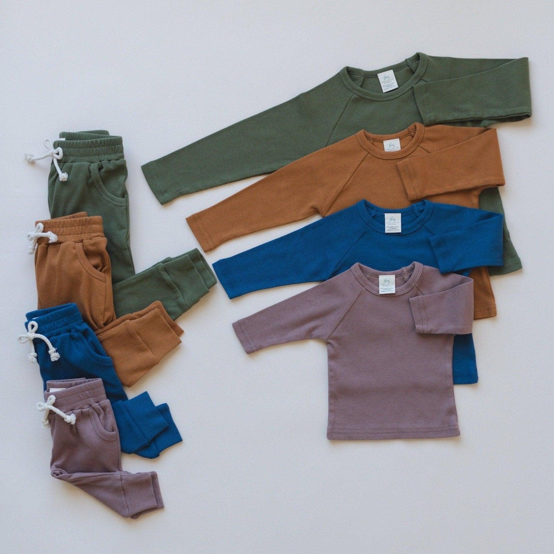Organic Cotton Ribbed 2pc Set - more colors - Little Joy Co.