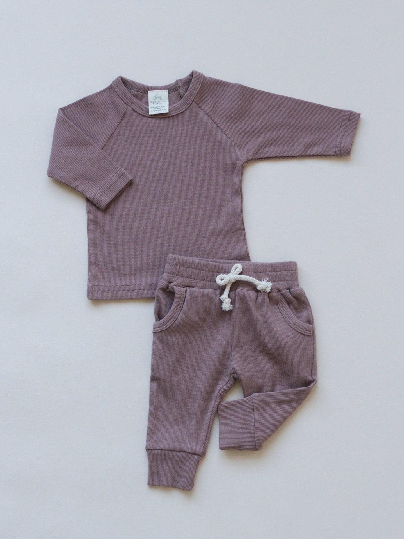 Organic Cotton Ribbed 2pc Set - more colors - Little Joy Co.