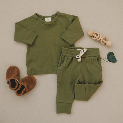 Organic Cotton Ribbed 2pc Set - more colors - Little Joy Co.