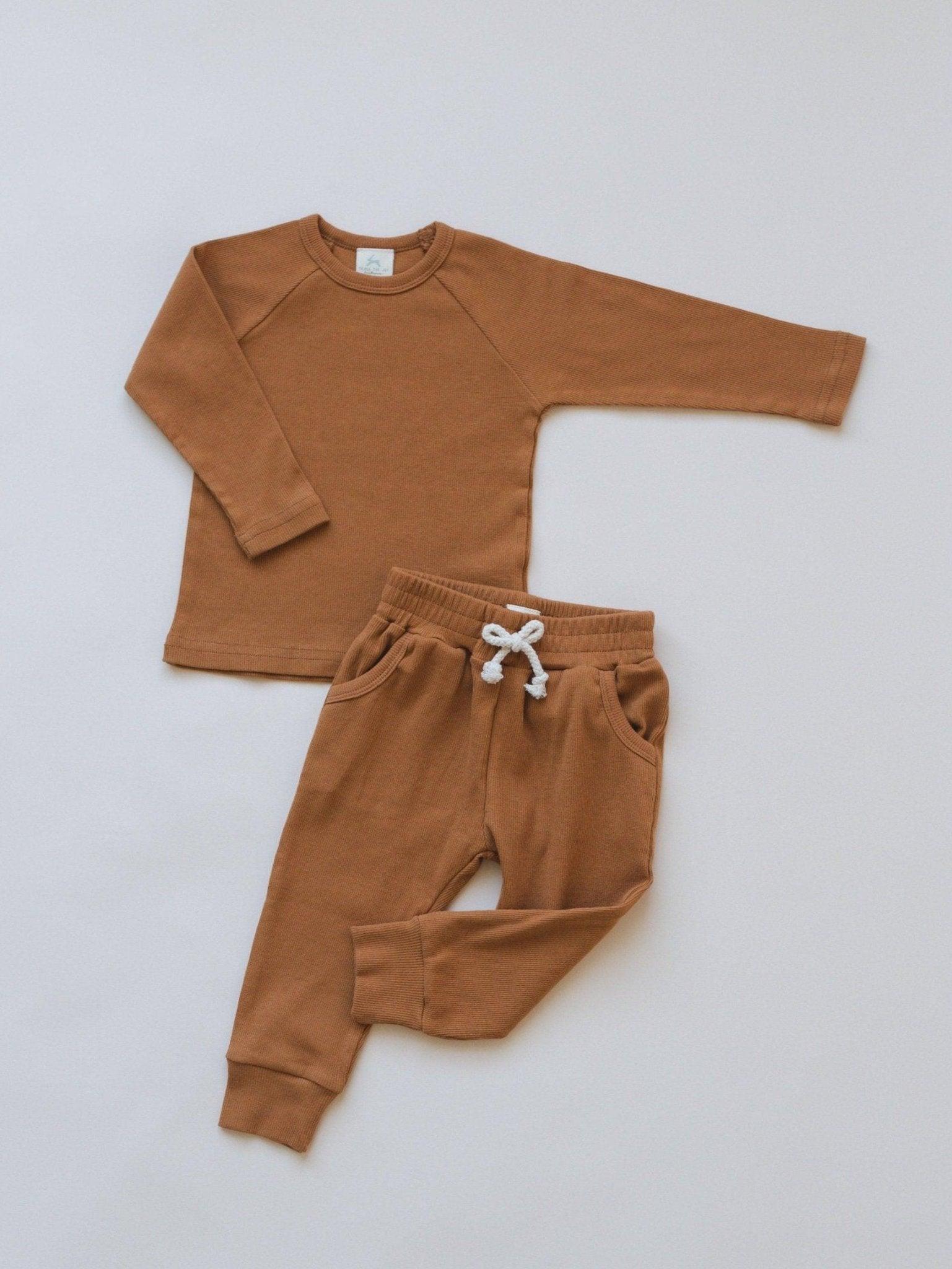 Organic Cotton Ribbed 2pc Set - more colors - Little Joy Co.
