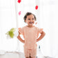Organic Knit Short Set - Coral Daisies