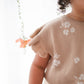 Organic Knit Short Set - Tan Floral