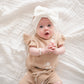 Organic Knit Short Set - Tan Floral