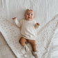 Organic Knit Sweater - Cream Pom