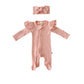 Organic Zip Footie Set | Pink